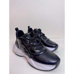 DKNY Decorah Women's Black Sneakers Size 8M Black Chunky Lace Up